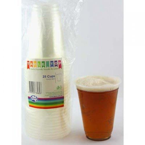 BEER CUPS 285ML - CLEAR PK25