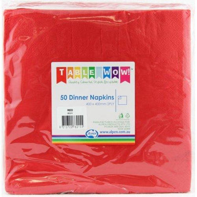 DINNER NAPKIN - 2PLY RED PK50