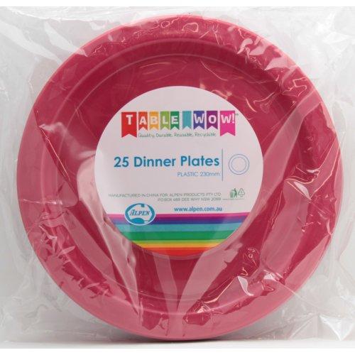 DINNER PLATES - BURGUNDY PK25