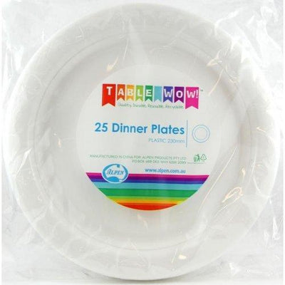 DINNER PLATES - WHITE PK25
