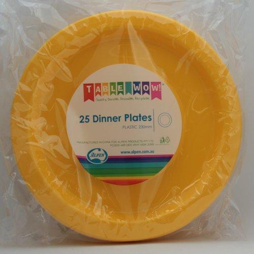 DINNER PLATES - YELLOW PK25