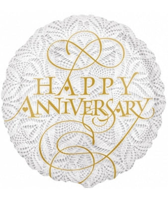 FOIL BALLOON 45CM - LACEY HAPPY ANNIVERSARY