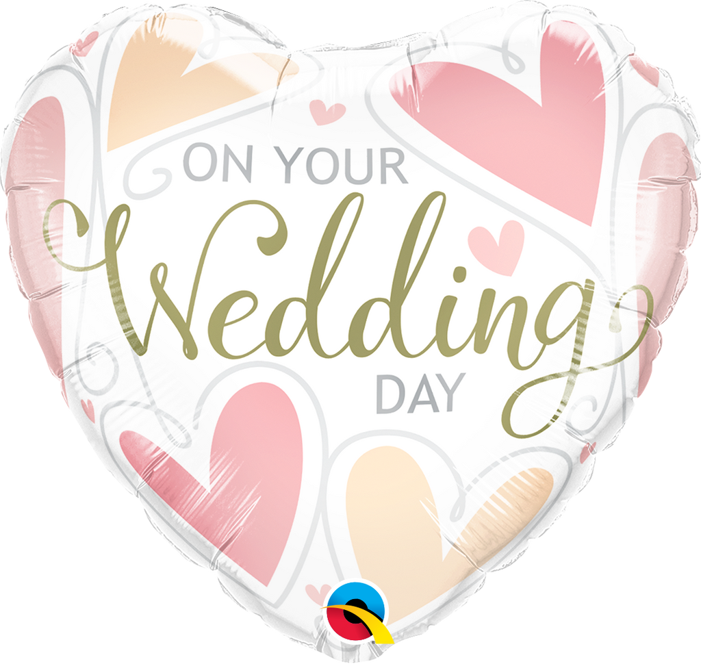 FOIL BALLOON 45CM - WEDDING ON YOUR WEDDING DAY