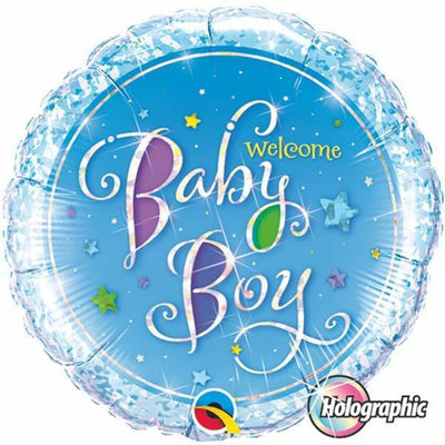 FOIL BALLOON 45CM - WELCOME BABY BOY
