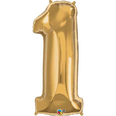 FOIL BALLOON MEGALOON 86CM -GOLD NUMBER 1