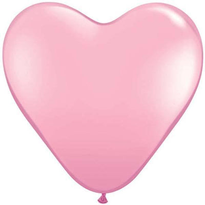 HEART LATEX BALLOON 28CM - FASHION PINK