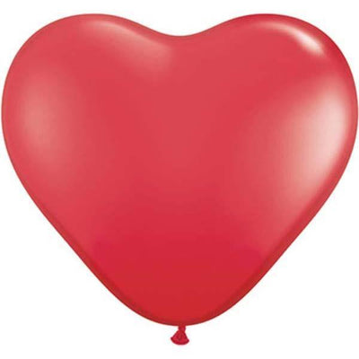 HEART LATEX BALLOON 15CM - FASHION RED
