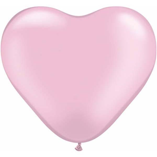 HEART LATEX BALLOON 15CM - PEARL PINK