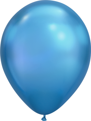 LATEX BALLOON 28CM - CHROME BLUE PK 25