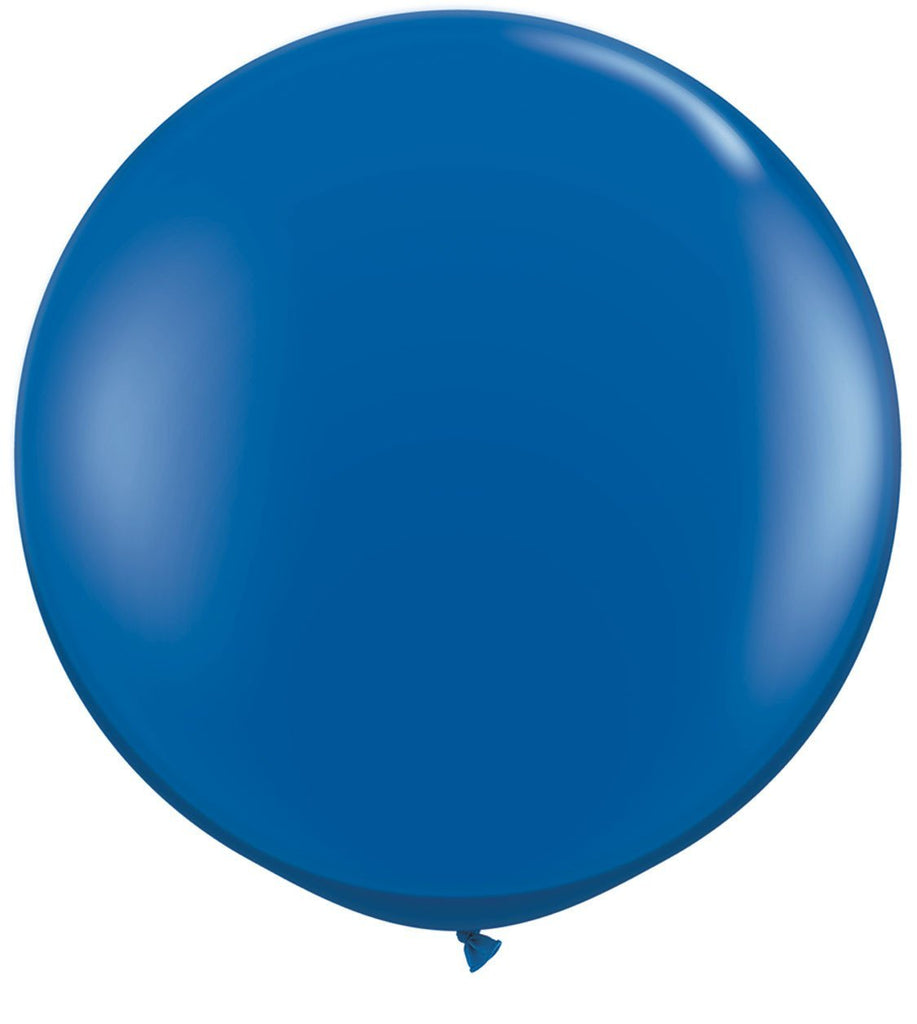 LATEX JUMBO BALLOON 90CM - JEWEL SAPPHIRE BLUE PK 2