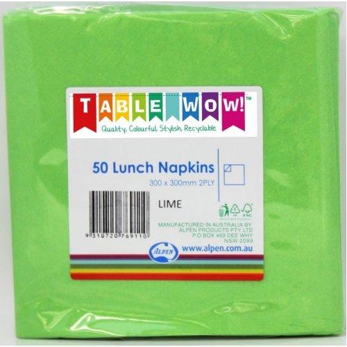 LUNCH NAPKIN - 2PLY LIME PK50