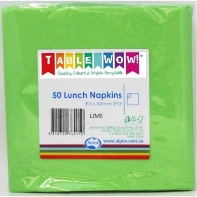 LUNCH NAPKIN - 2PLY LIME PK50