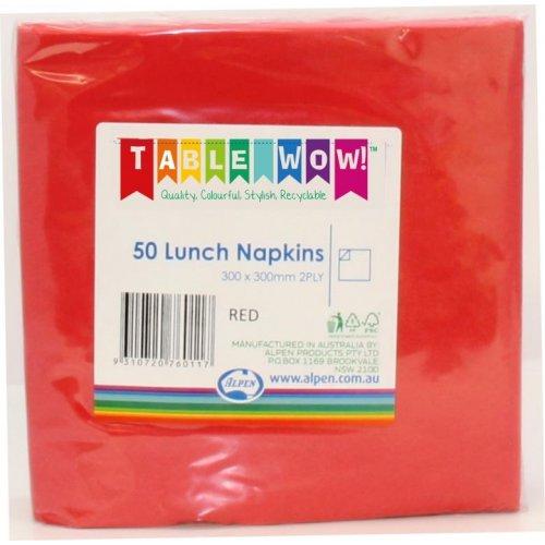 LUNCH NAPKIN - 2PLY RED PK50