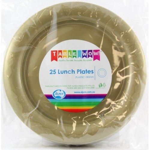 LUNCH PLATES - GOLD PK25