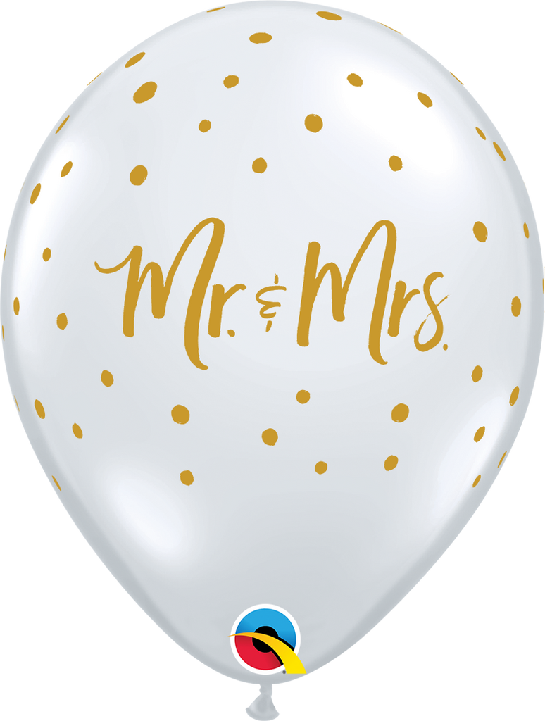 PRINTED LATEX BALLOON 28CM - MR. AND MRS. DOTS
