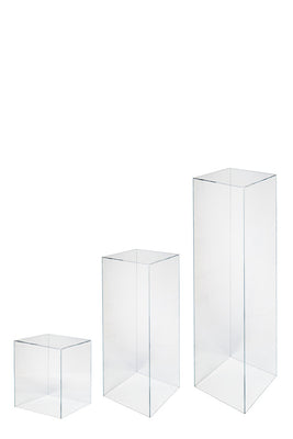 Clear Acrylic Plinth - Set of 3